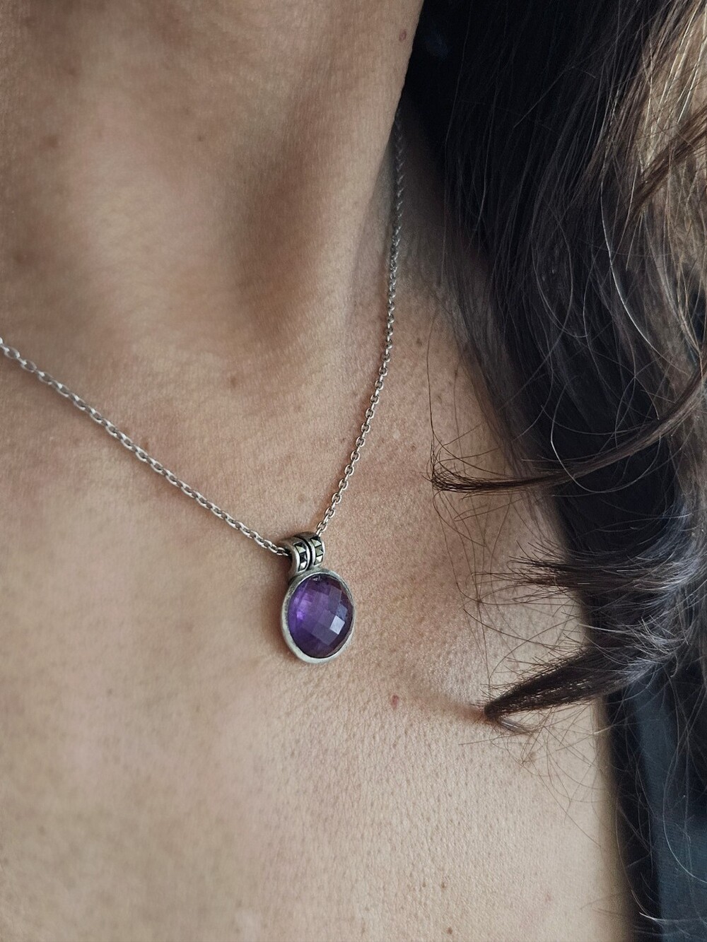 Sterling Silver Amethys Pendant